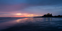 Bamburgh castle at dawn