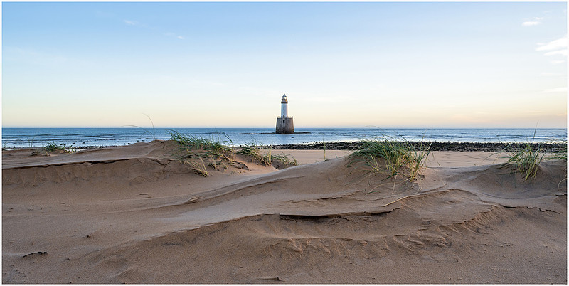 Windswept at Rattray Head Lighthouse, Scotland.