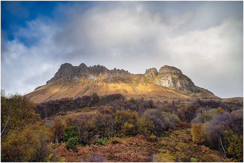 Autumn colours of Stac Pollaidh, Assybt, Scotland.