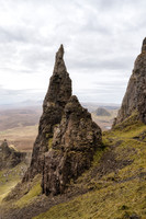 Needle like rocks stand tall high up above the Quiraing on the Isle of Skye