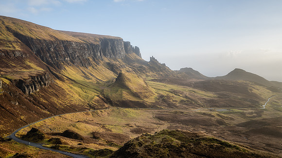 Early morning light across the Quiraing and Trotternish Ridge on the Isle of Skye