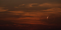 Baleys beeds become visible just before totality of the solar eclipse in Mallorca, Spain 2026