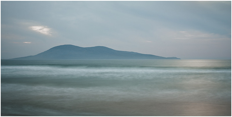 Late evening sun reflecting on the shores of Nisabost, Isle of Harris.