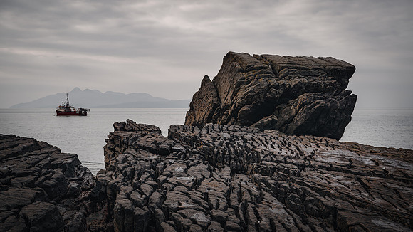 The Isle of Rum and the weathered shoreline of Elgol has many interesting geological features.