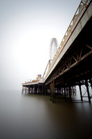Blackpool Central Pier Fair Ground in the rain with a long exposure.