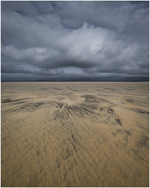 The mirror effect, Sgarasta Mhor Beach, Lewis and Harris, Scotland.