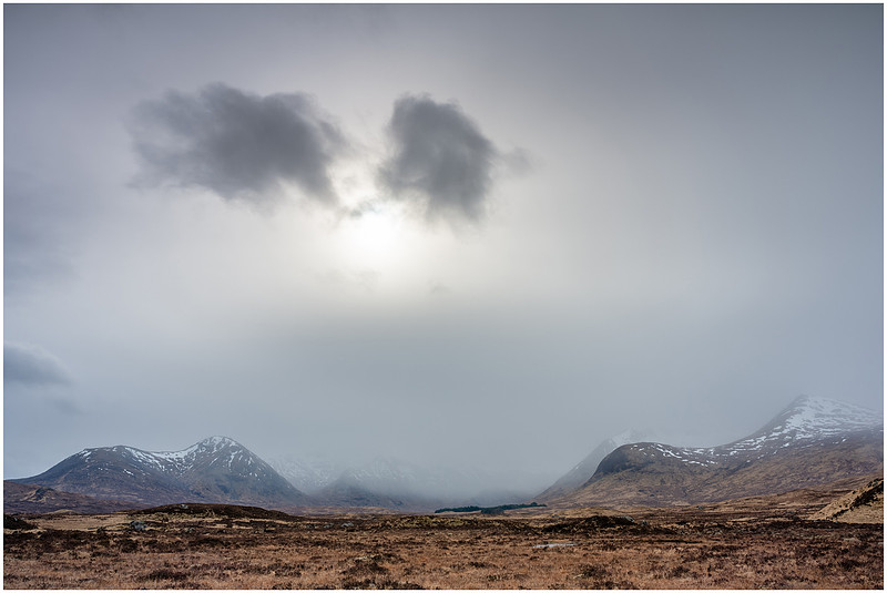 Black Mount hiding in the mist