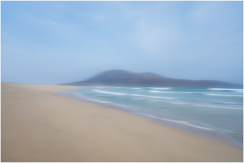 Intentional Camera Movement (ICM), Sgarasta Mhor Beach, Lewis and Harris, Scotland.
