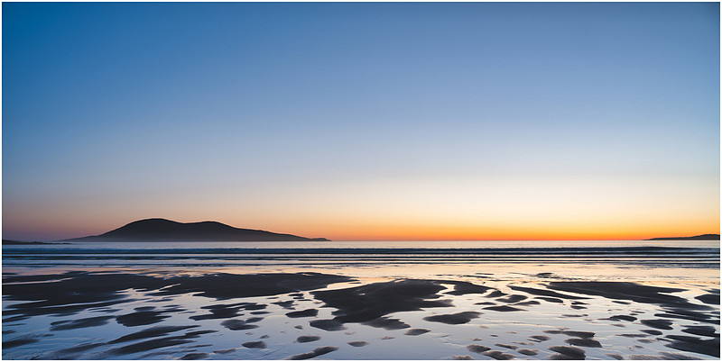 Ceapabhal sunset magic at Nisabost beach, Isle of Harris, Scotland.